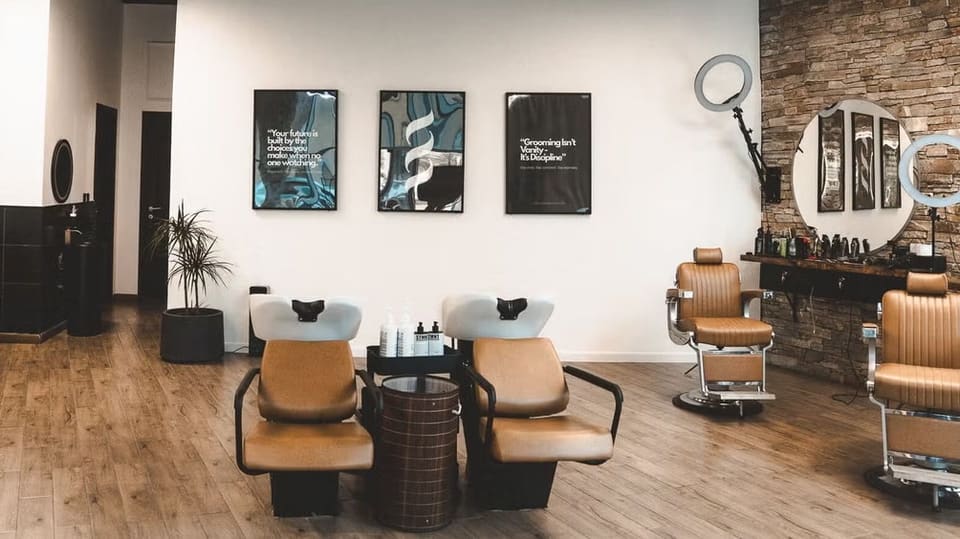 Hair wash stations at Casa Barbershop